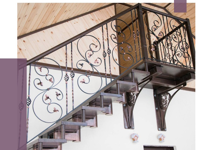 Кованые лестницы в Павлове от 79069 руб. под ключ