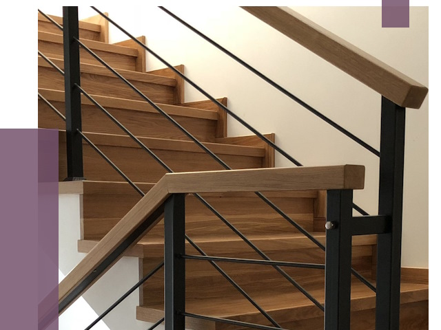 Обшивка металлической лестницы деревом в Павлове от 4308 руб.