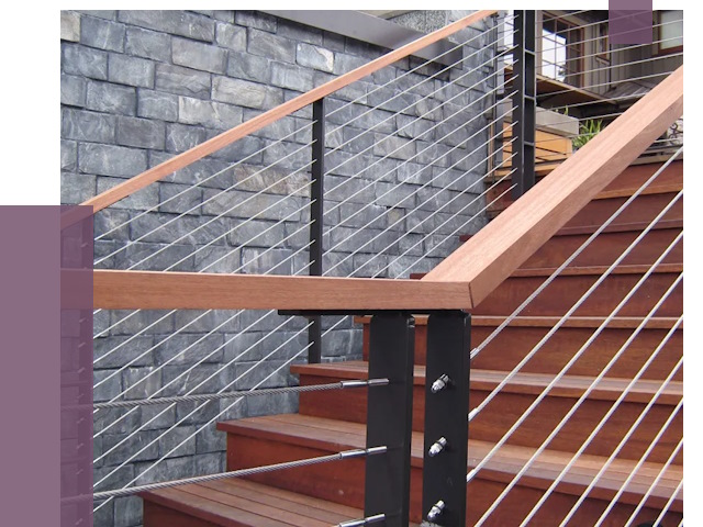 Тросовые перила под ключ в Павлове от 7704 руб. 