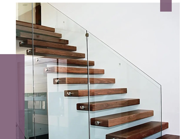 Стеклянные перила для лестницы в Павлове от 14699 руб.