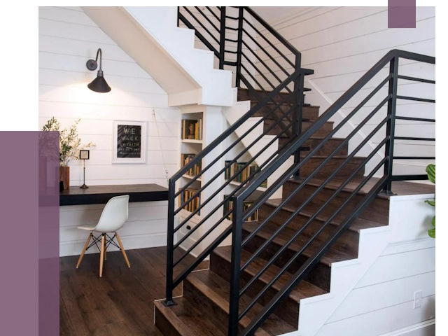 Перила для лестницы в доме в Павлове от 7349 руб. — ПРОЛЁТ-Пвв