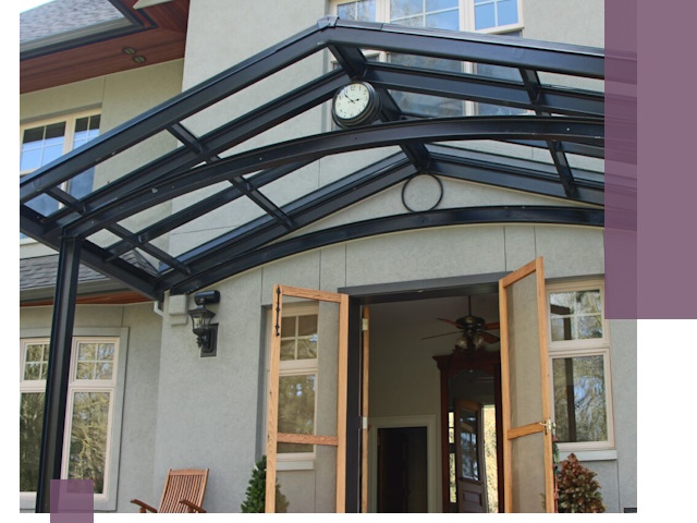 Изготовление и монтаж навесов и козырьков в Павлове