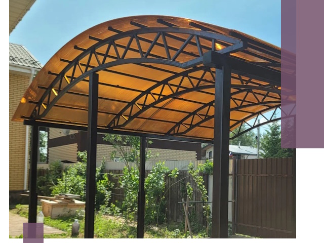 Изготовление навесов под ключ в Павлове из качественных материалов