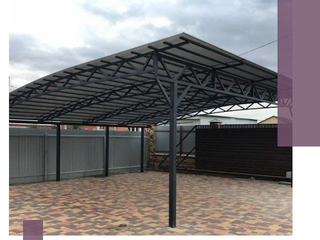 Недорогие навесы под ключ в Павлове — изготовление и монтаж