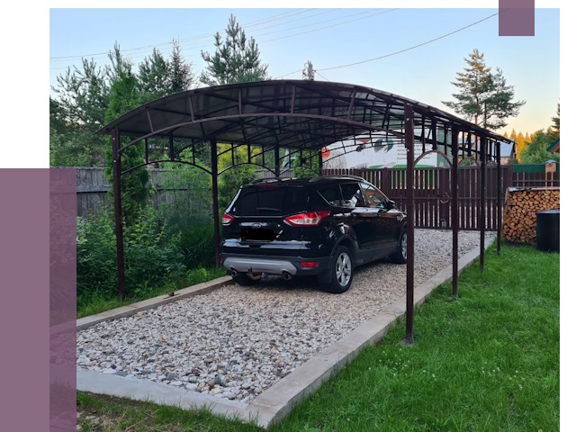 Навесы для автомобиля в Павлове от 13026 руб.  | ПРОЛЁТ-Пвв