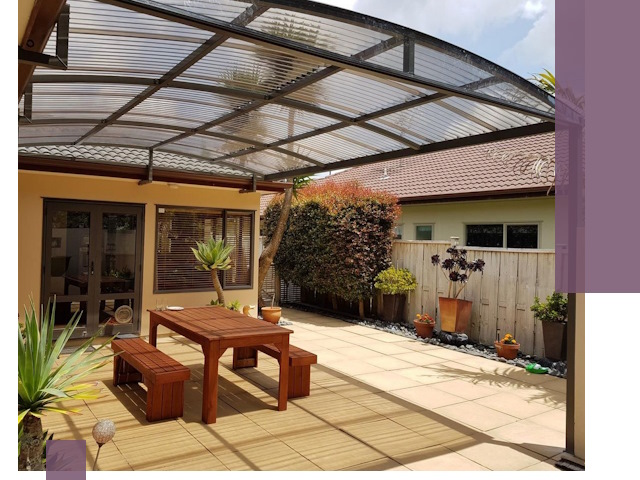 Навесы во двор под ключ в Павлове — изготовление и монтаж