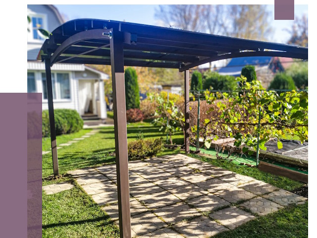 Навесы для дачи в Павлове от 12621 руб. под ключ — ПРОЛЁТ-Пвв