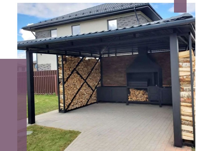 Навесы для барбекю в Павлове от 12621 руб. под ключ | ПРОЛЁТ-Пвв