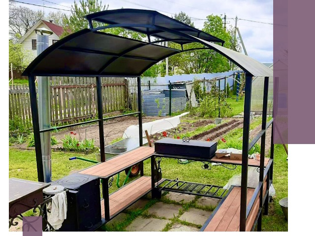 Навесы для барбекю в Павлове: изготовление, монтаж и демонтаж