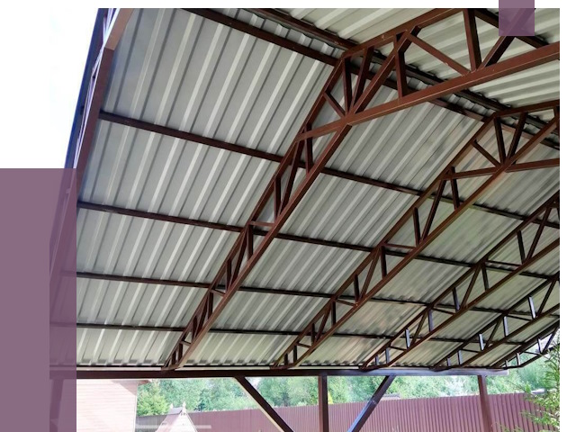 Навесы из профнастила в Павлове от 7299 руб. | ПРОЛЁТ-Пвв