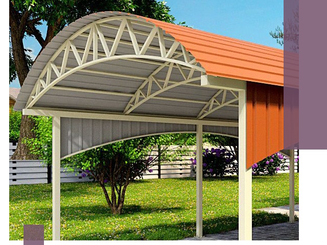 Навесы из профнастила под ключ в Павлове — установка и монтаж