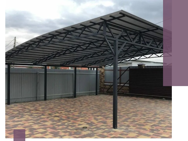 Металлические навесы под ключ в Павлове — изготовление и монтаж