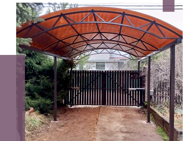 Арочные навесы в Павлове от 12621 руб. — изготовление и монтаж | ПРОЛЁТ-Пвв