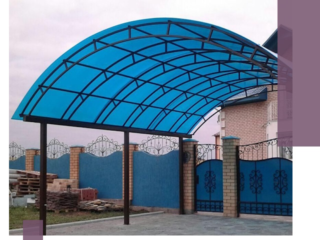 Арочные навесы под ключ в Павлове — изготовление и монтаж