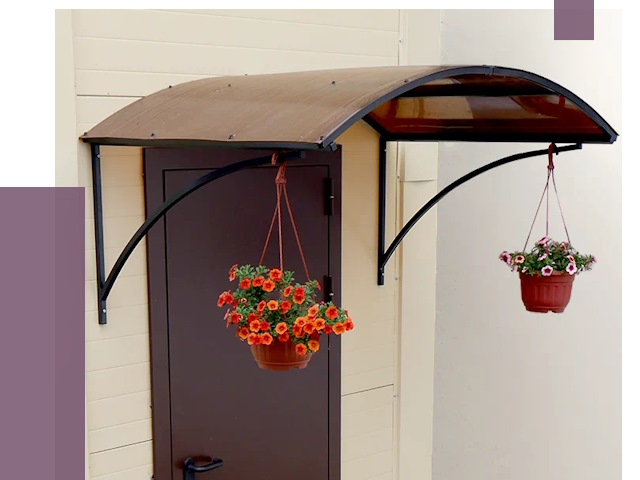 Козырьки над входом в Павлове от 14699 руб.  | ПРОЛЁТ-Пвв