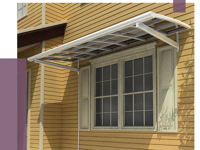 Козырьки над окнами в Павлове от 7552 руб. — монтаж, покупки | ПРОЛЁТ-Пвв