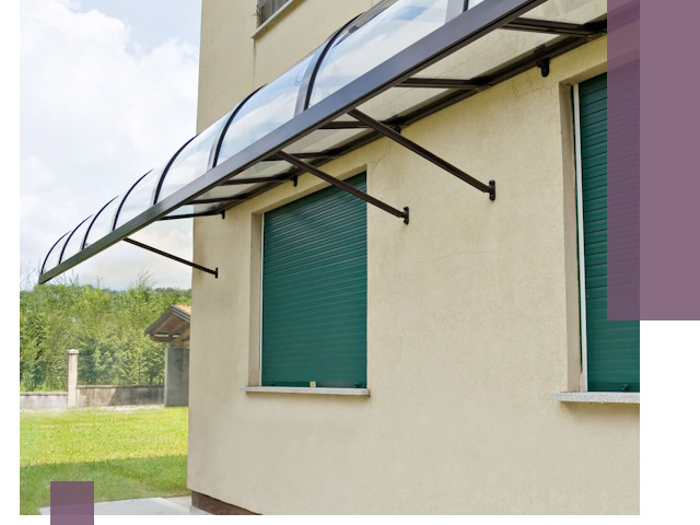 Козырьки над окнами в Павлове — изготовление и монтаж по выгоде