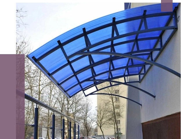 Козырьки из поликарбоната в Павлове от 4258 руб. под ключ | ПРОЛЁТ-Пвв