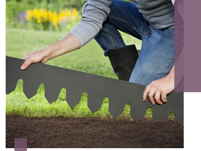 Металлические бордюры для газона в Павлове — изготовление и монтаж