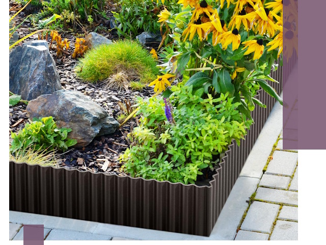 Металлические бордюры для клумб в Павлове — производство и монтаж